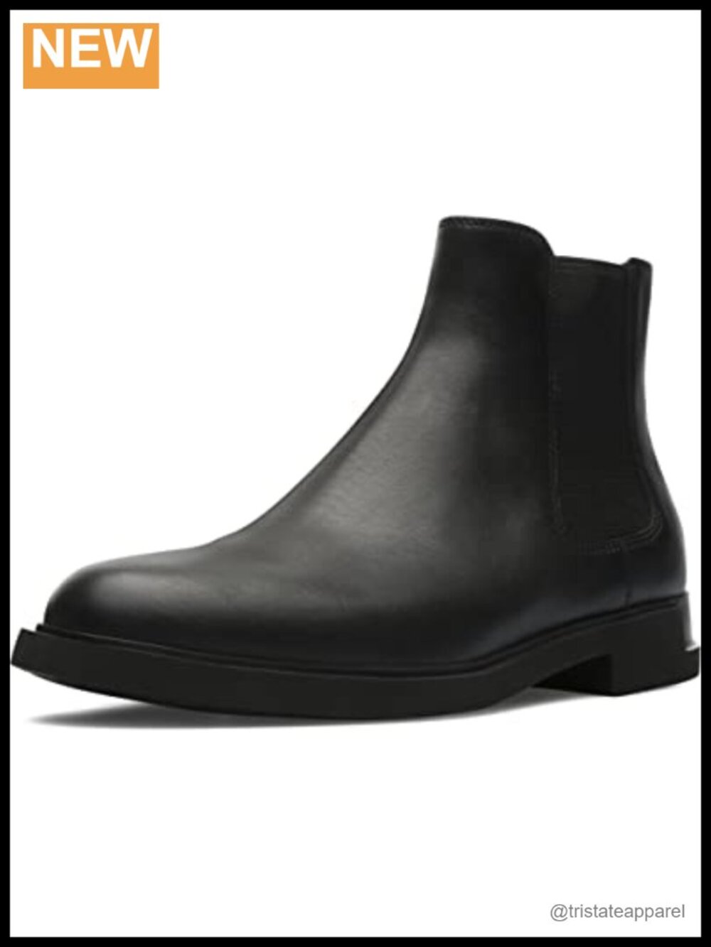 Camper Chelsea Bootie Round Toe Pull-On Leather Ankle Boot